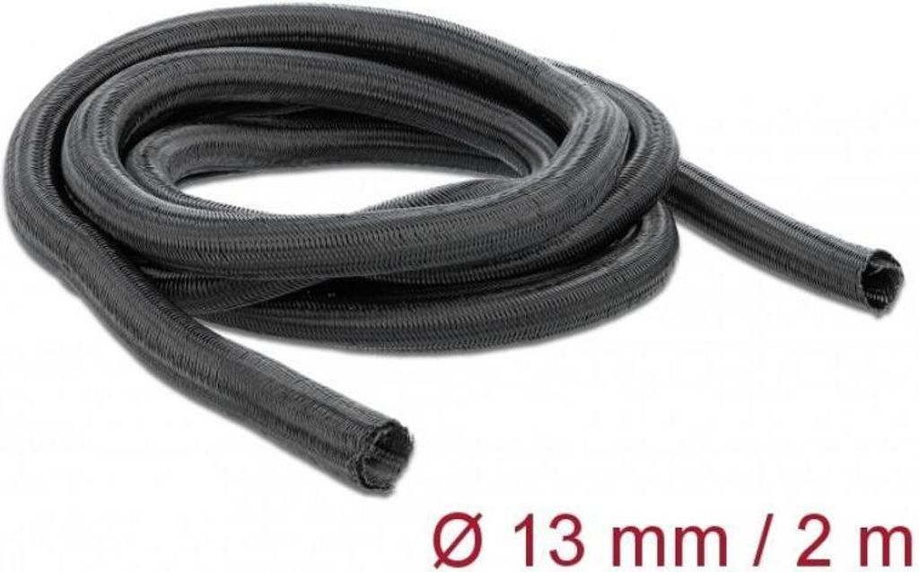 DELOCK Geflechtschlauch selbstschließend 2 m x 13 mm schwarz