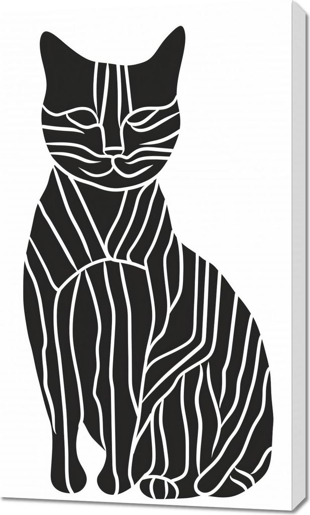 Bild 60x100cm Zebra im Katzenkörper