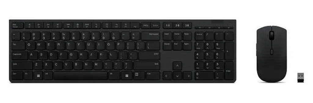 Pack clavier et souris sans fil rechargeables Lenovo AI - Version Italie