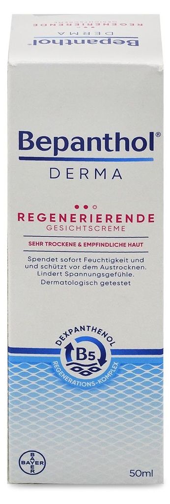 Bepanthol Derma, crema regeneradora para el rostro, 50 ml Imagen del producto 