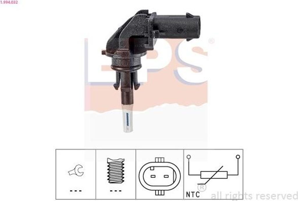 EPS Ansauglufttemperatursensor Ansaugluftemperatursensor 1.994.032 Saugrohr für BMW 3 Touring (E91)