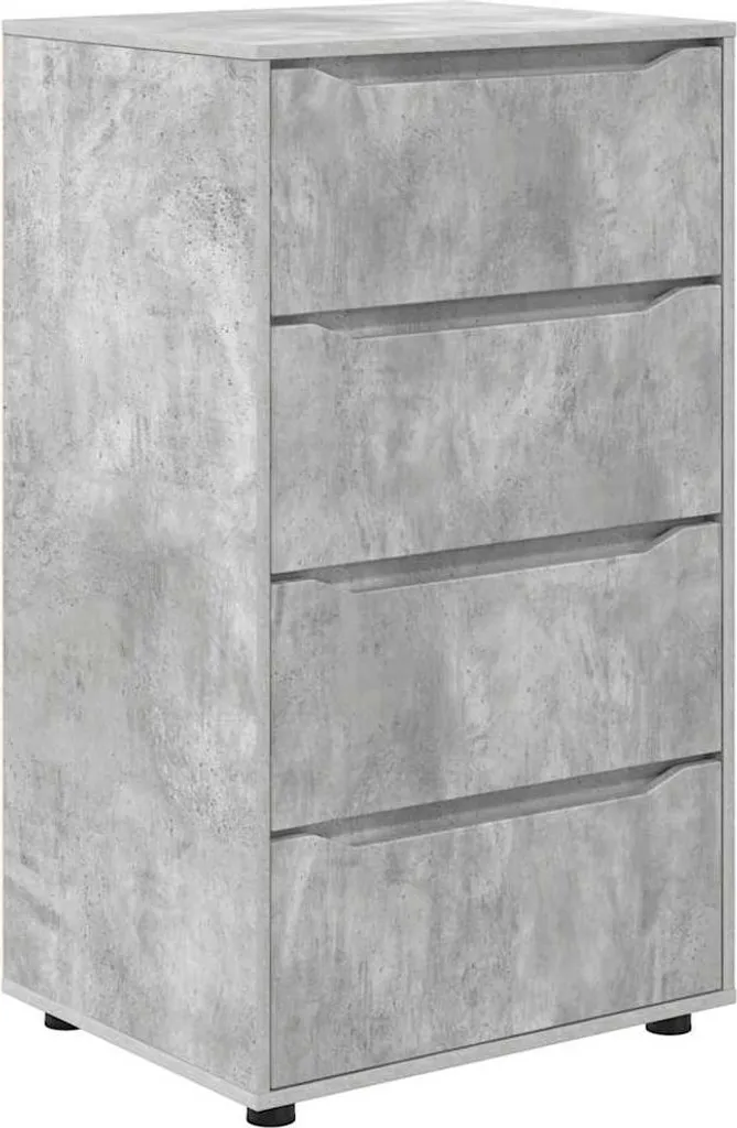 Armoires Rangement Béton Gris 2 Pcs - 60x48x105 cm Design Compact