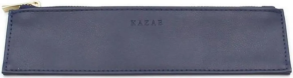 Fourreau Stylo KAZA-E Bleu en Cuir Véritable : Finition Artisanale