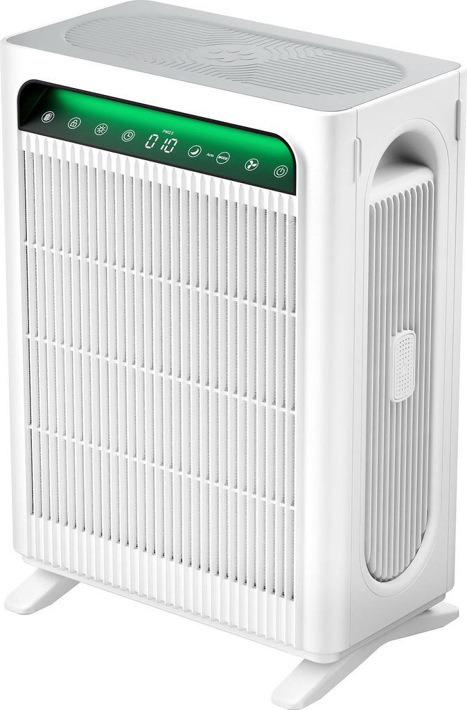 KNKA pro Luftreiniger für bis zu 140 m² mit hoher CADR-Leistung (384–415 m³/h), Doppel-HEPA- & Aktivkohlefilter gegen Staub, PM2.5 & Gerüche,...