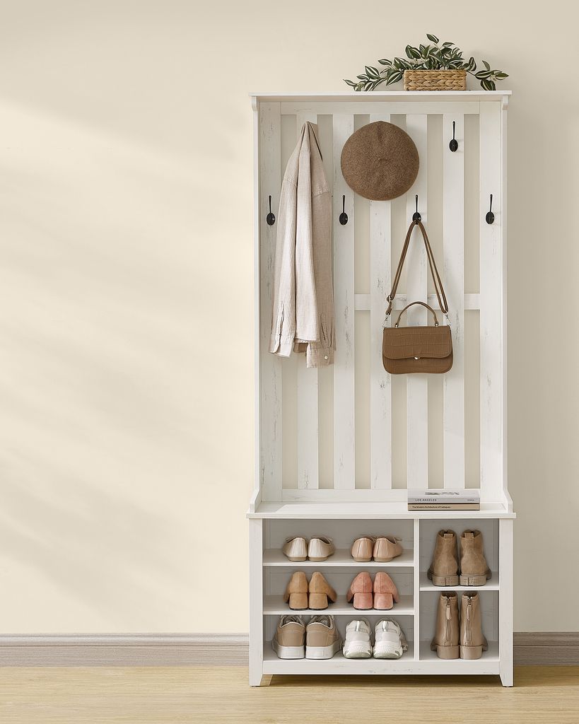 Garderobenständer, Kleiderständer, Schuhbank, Garderobe mit Produktbild 