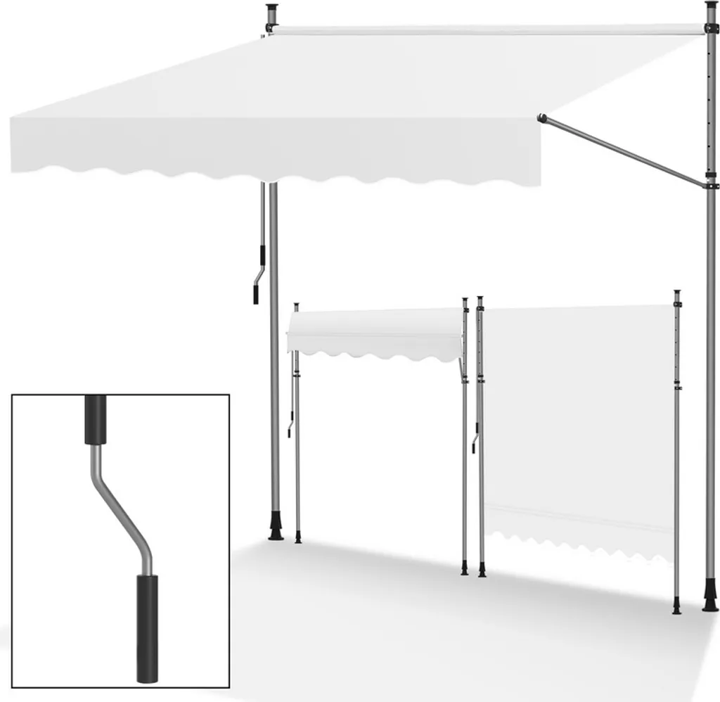 Tenda Parasole a Manovella 300x120 Hengda | Montaggio Senza Trapano