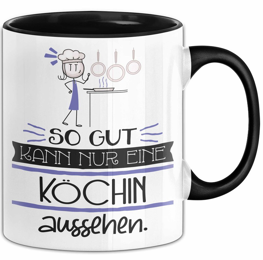 Köchin Geschenk Tasse So Gut Kann Nur Eine Köchin Aussehen Geschenkidee Geburtstag Weihnachten Lustig (Schwarz)