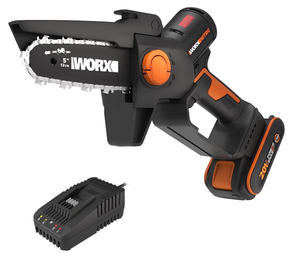WORX Wg325e 20V Akku-Kettensäge, 12 cm Führungsschiene Produktbild 
