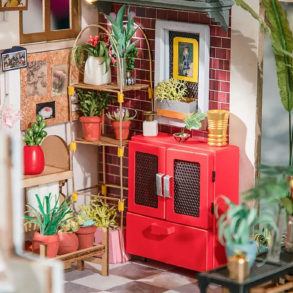 RoboTime Fleuriste Maison Miniature DIY Kit de Construction en Bois