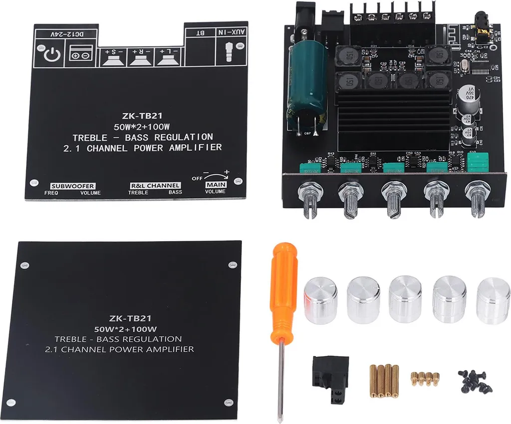 Ampli subwoofer ZK TB21 100W avec contrôle précis et haute sécurité