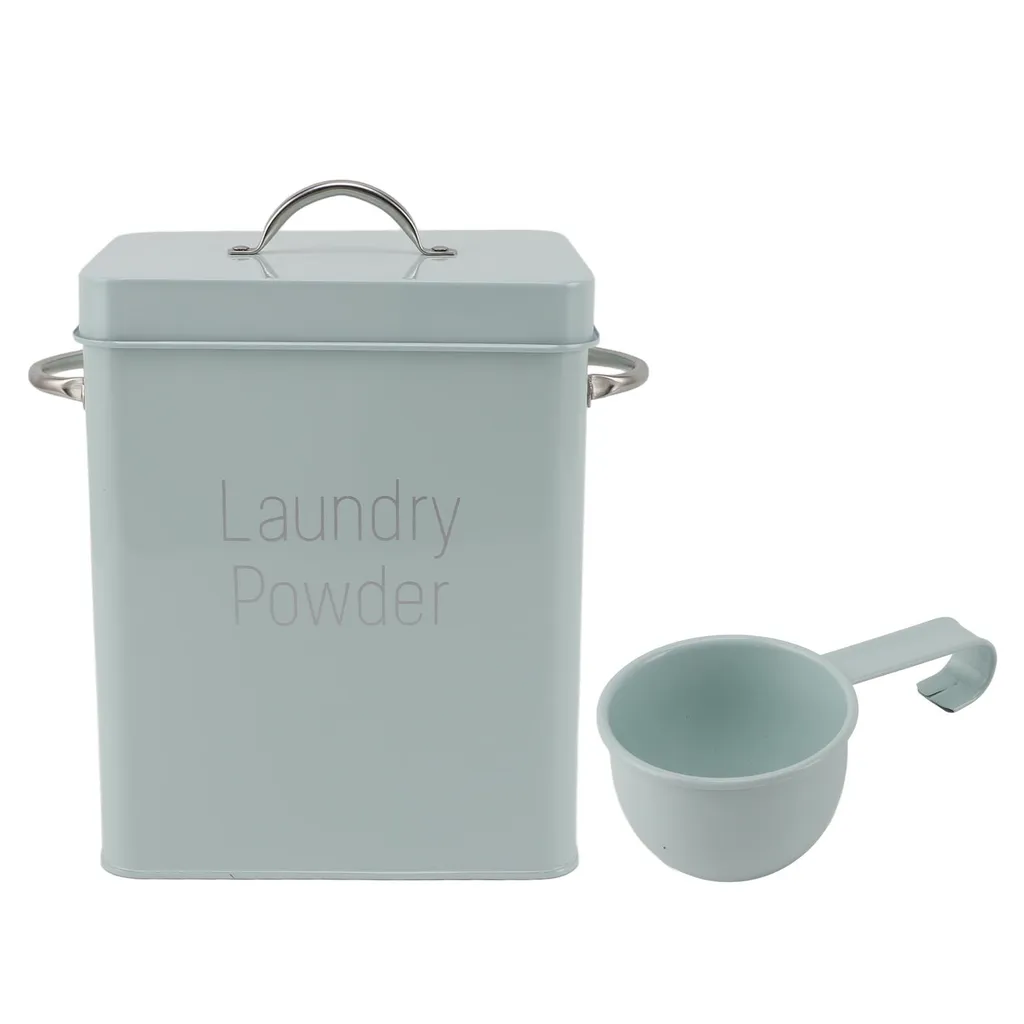 Panier à linge vert clair avec couvercle à fente et doubles poignées