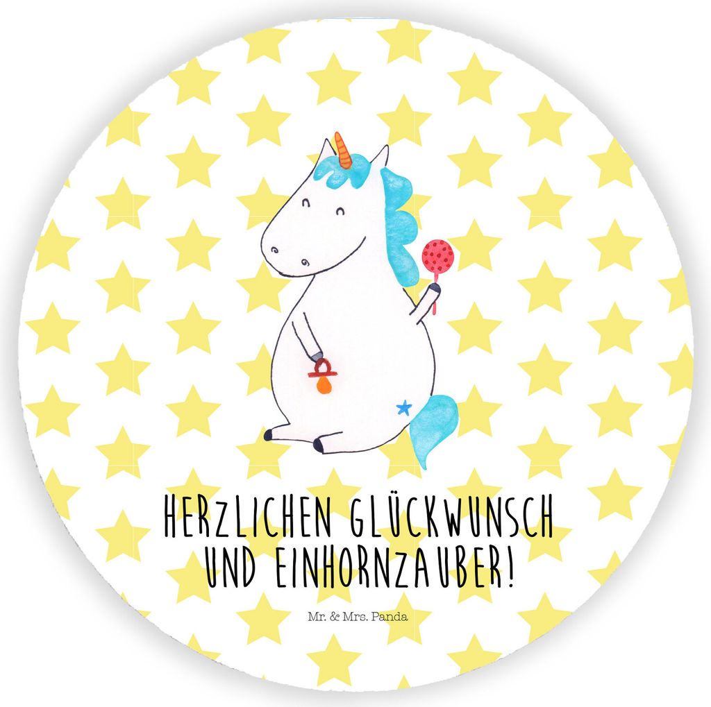 Mr. & Mrs. Panda magnet Einhorn Baby - Weiß - Geschenk, Mutter, Party, für kühlschrank, haftmagnet, Unicorn, Geburtstag, pinnwand, Kühlschrankm...