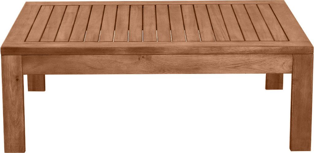 Miliboo - Niedriger Gartentisch aus Massivholz B90 cm SALVADOR