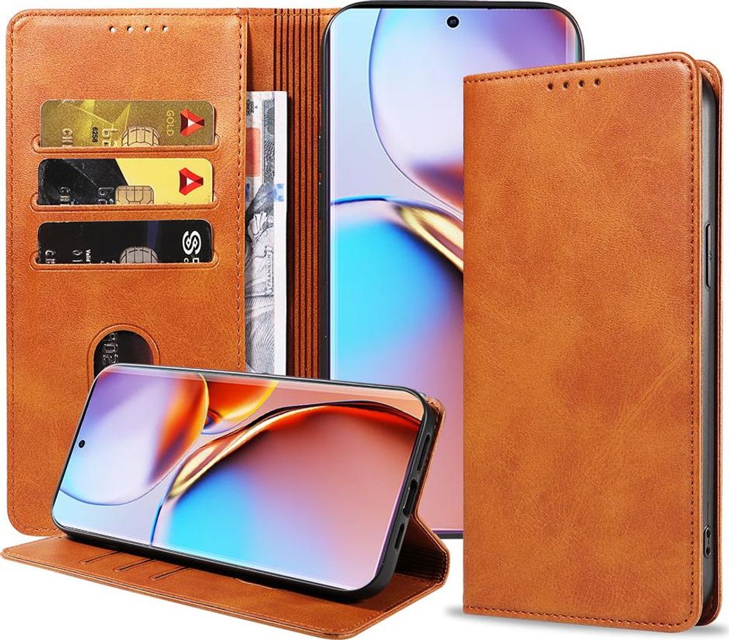 Geeignet für Motorola Edge 40 Pro Handytasche Kunstleder mit Magnetverschluss und Kartenhalter Bookcase mit Klappe - Wallet Case mit Kartenfach - ...