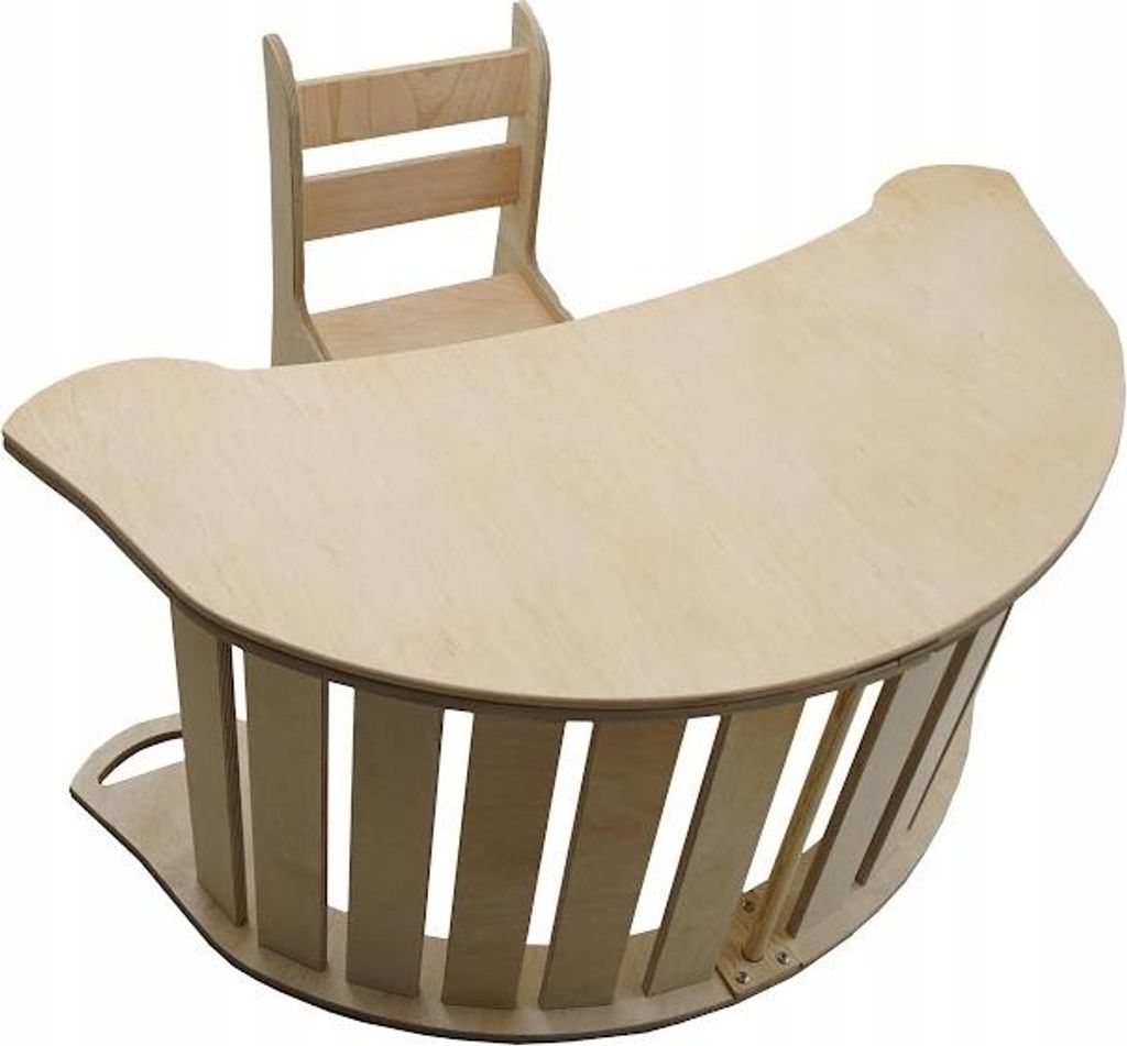 Montessori-Wippe aus Holz für Kinder, Schreibtisch, Tisch, massiv lackiert, PL