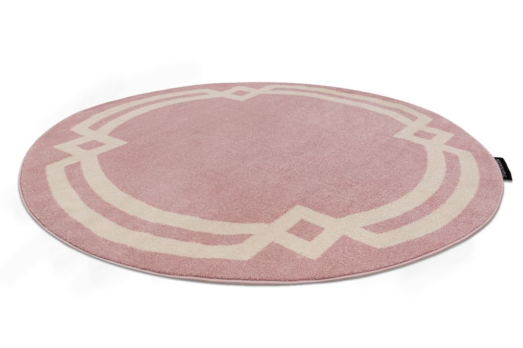 Teppich HAMPTON Lux Kreis rosa Rosa rund 140 cm Produktbild 