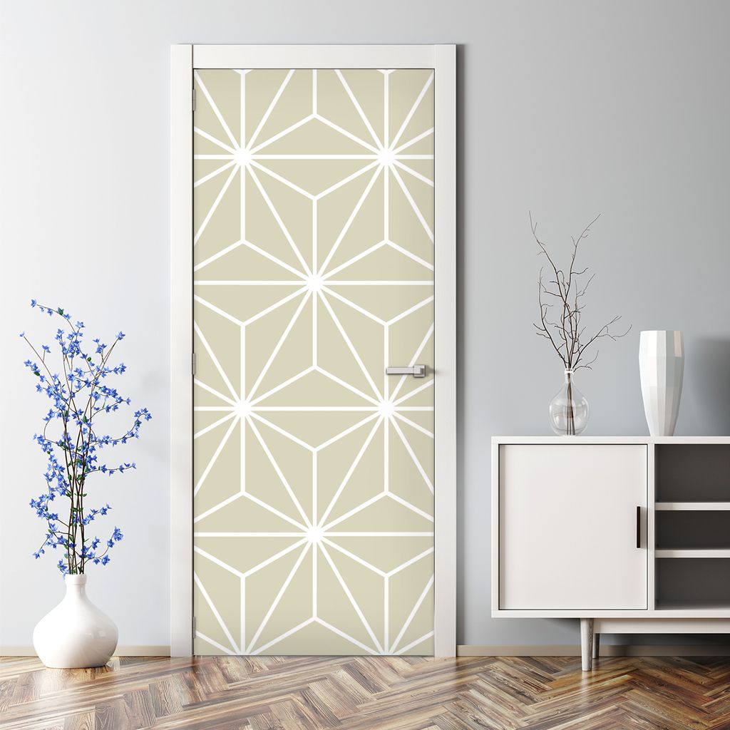 Dekorative Türposter selbstklebend Wandaufkleber Türaufkleber Geometrische Textur 77 x 200 cm