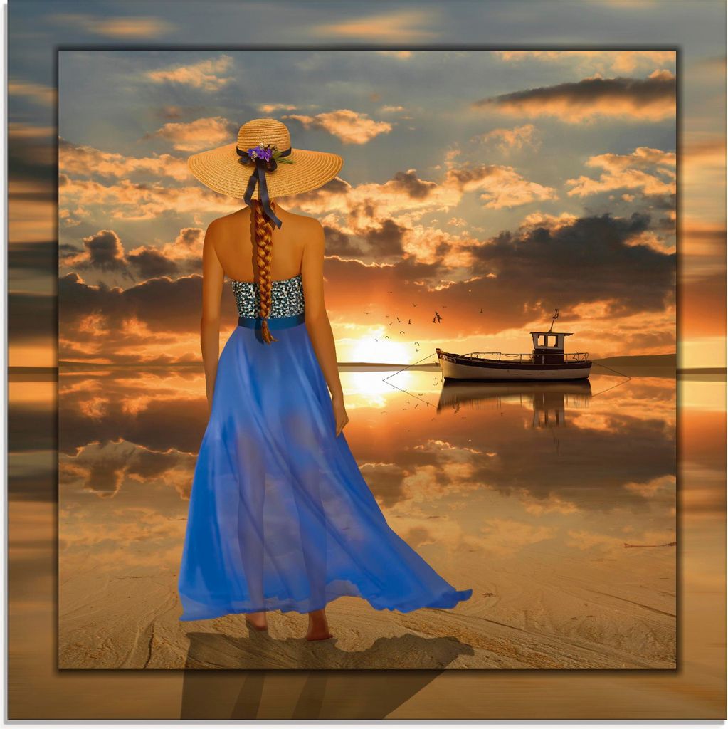 ARTland Glasbild Sommergefühle Größe: 50x50 cm
