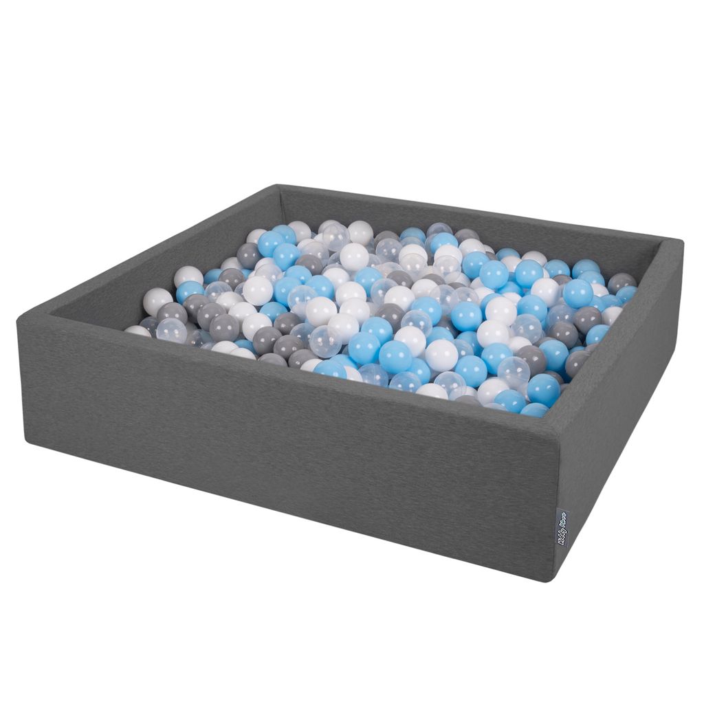 KiddyMoon piscina di palline quadrata 120x30cm/200 palline? Immagine del prodotto 