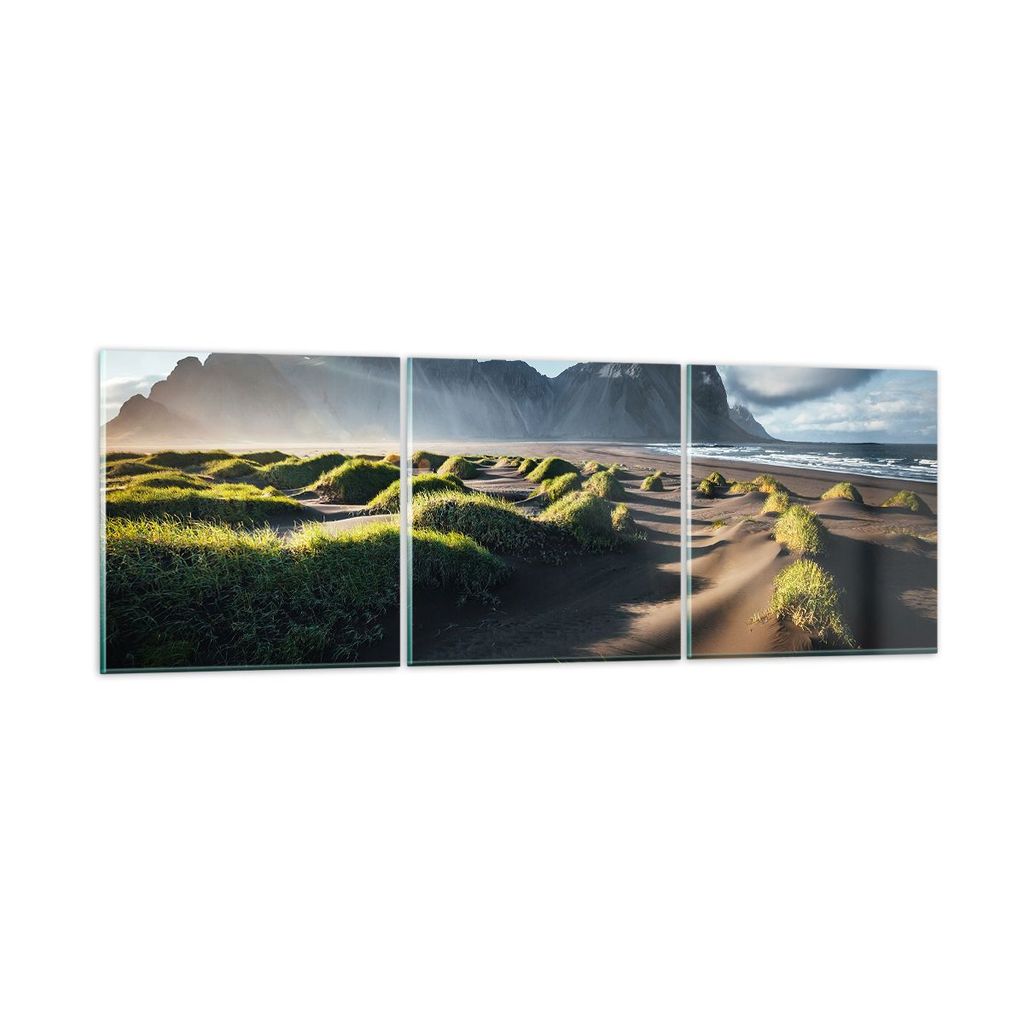 Bilder auf glas - Vulkan Natur - 90x30cm - Glasbilder - Wandbilder - Bilder - Kunstdruck - zum Aufhängen bereit - Wanddekoration aus Glas - Glas B...