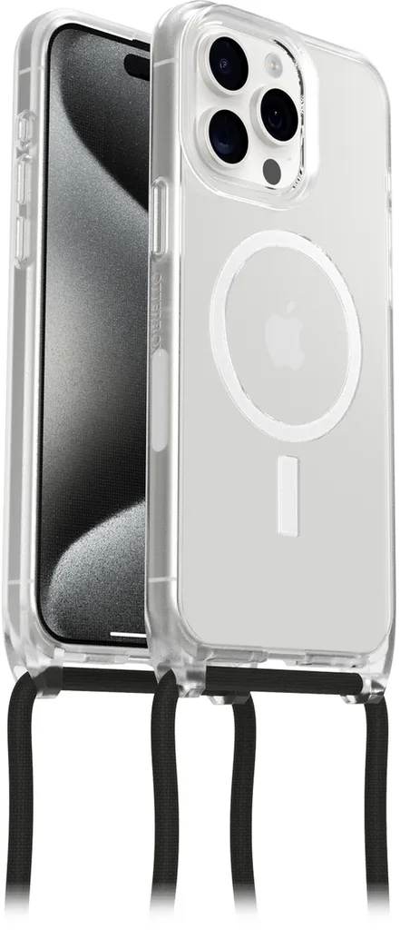 Coque MagSafe iPhone 15 Pro Max avec collier amovible Otterbox React