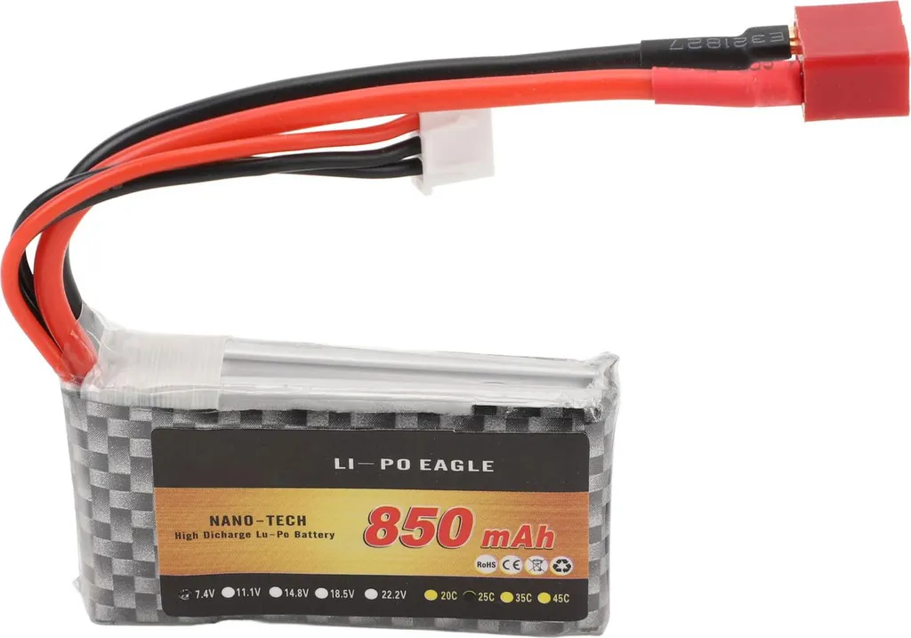Batterie LiPo 7.4V 2S : Solution pour XLH Q901 Q902 Manquant de Pêche - 4