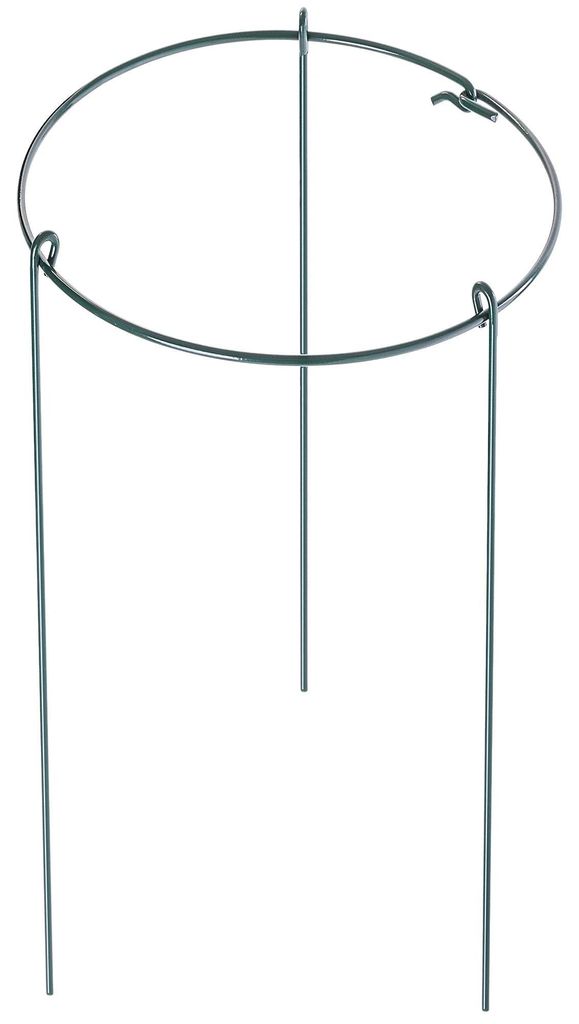 Pflanzenstütze - Runder Stützring aus Stahl - 60 cm - 1 Stück - Grün