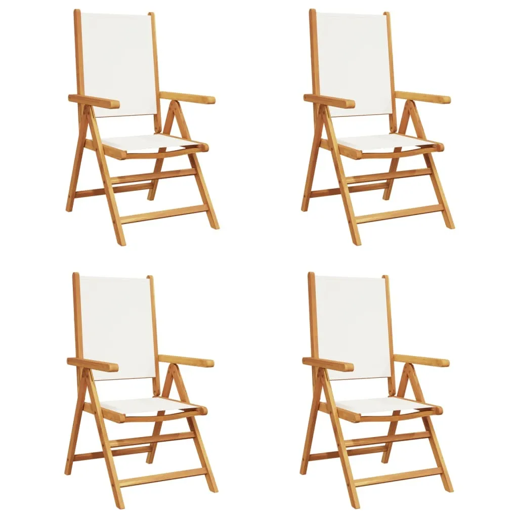 Aménagez votre terrasse avec ces 4 chaises de jardin réglables crème