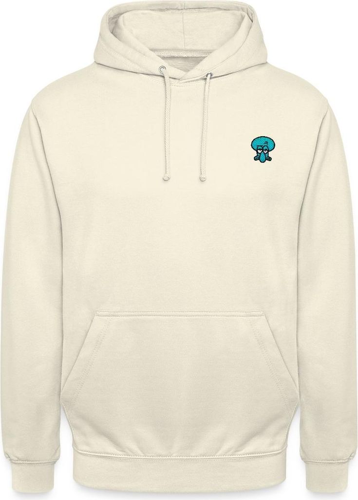Spreadshirt SpongeBob Schwammkopf Taddäus Stick-Motiv Uni Hoodie, XL, Vanille-Milchshake