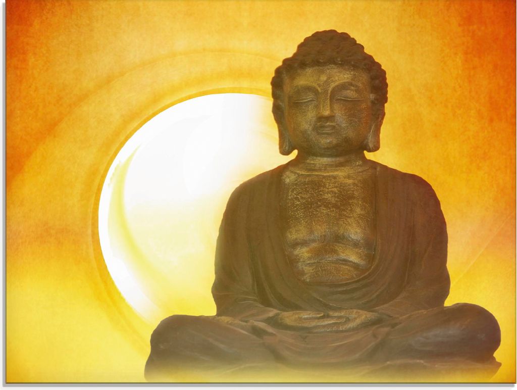 ARTland Glasbild Buddha 2 Größe: 80x60 cm