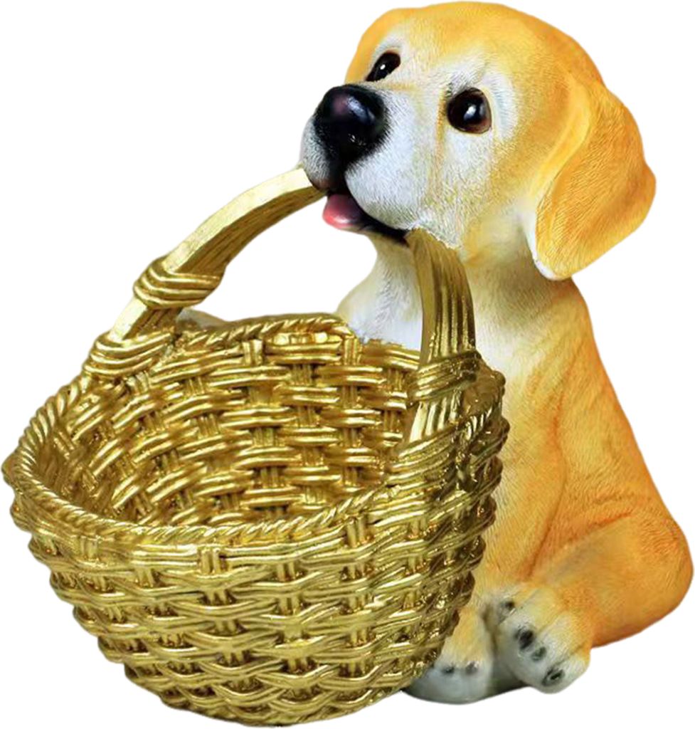 Schlüsselablage mit Welpenmotiv, Kunstharz, Mini-Aufbewahrungskorb, Hundeornament, Aufbewahrungsschale, Schlüsselhalter für Eingangsbereich, Tis...