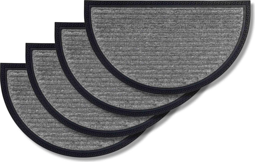 Astra Fußmatte Außen BORDER STAR HR 4ER SET Silber 40 x 70 cm