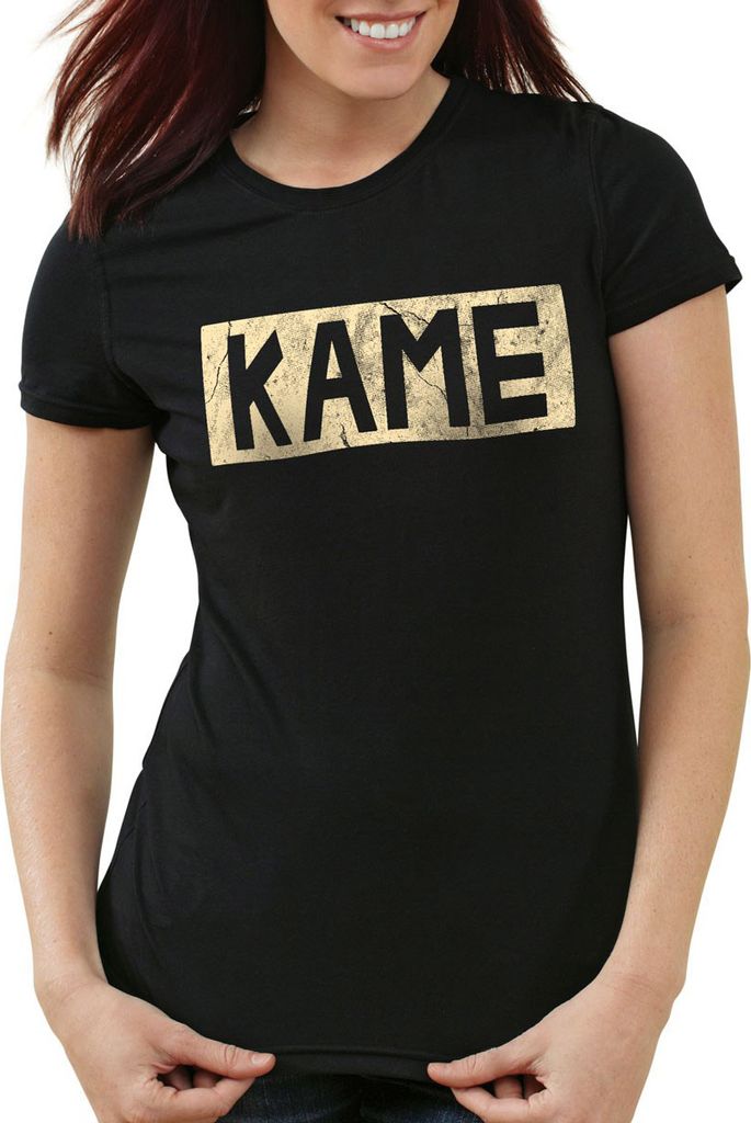 style3 KAME Goku Damen T-Shirt, Farbe:Schwarz, Größe:L