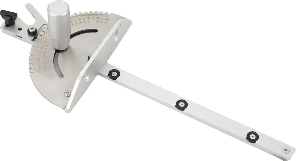 Butée angulaire 450mm pour bois avec angle réglable 0-60 degrés et vis 6mm