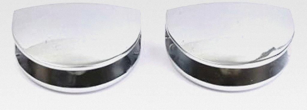 Regal aus gehärtetem Glas, 500 mm x 100 mm, 6 mm dick, für Badezimmer, Schlafzimmer, Büro, mit großen verchromten Regalstützen