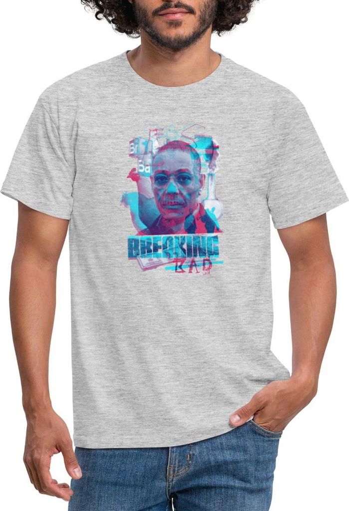 Spreadshirt Breaking Bad Gustavo Fring Männer T-Shirt, S, Grau meliert