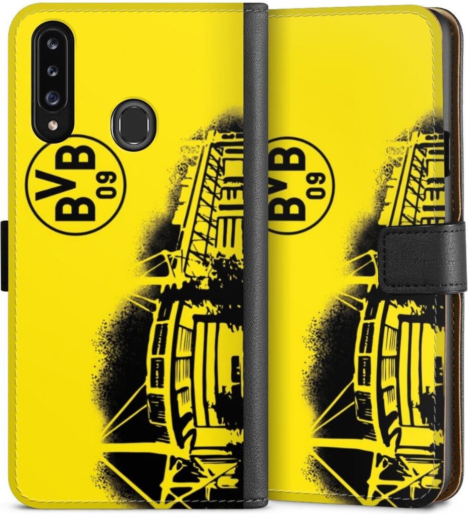 DeinDesign Klapphülle für Samsung Galaxy A20s Handytasche Lederhülle Tasche BVB Borussia Dortmund Stadion