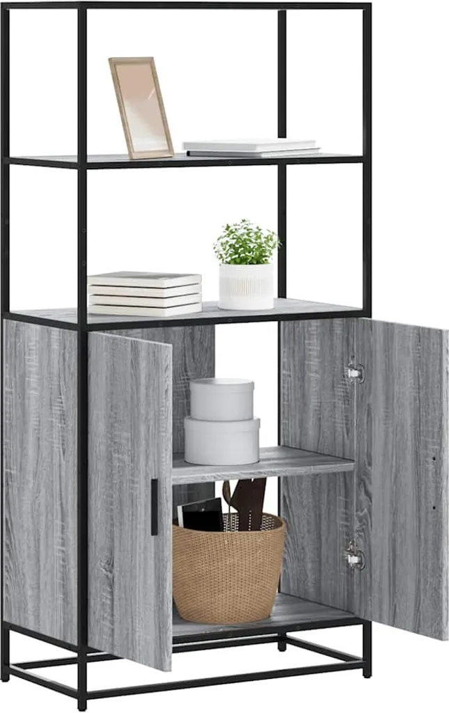 Madia vidaXL Grigio Sonoma 68x35x139 | Mobiletto Ingresso Stile Nordico