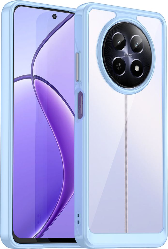 Schutzhülle für Realme 13 5G Klar Rückseite Stoßfeste TPU Silikon Bumper Hülle Blau