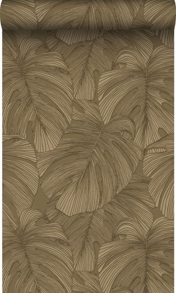 Origin Wallcoverings Tapete 3D Muster Blätter Braun 50 x 900 cm