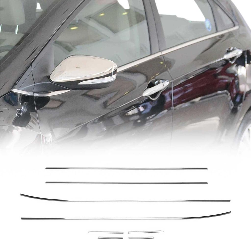 Fensterleisten Zierleisten für Hyundai i30 Schrägheck 2012-2017 Edelstahl 8tlg