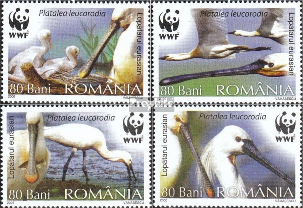 Briefmarken Rumänien 2006 Mi 6134-6137 (kompl.Ausg.) postfrisch Weltweiter Naturschutz