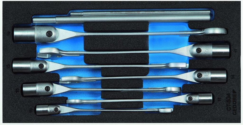 GEDORE 1500 CT1-534 Maul-Steckschlüssel-Satz in Check-Tool-Modul, 2309076