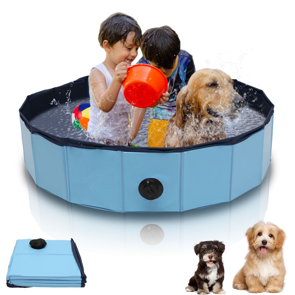 Hundepool Schwimmbecken Kleber Hundebecken Faltbarer Swimmingpool 80*20CM