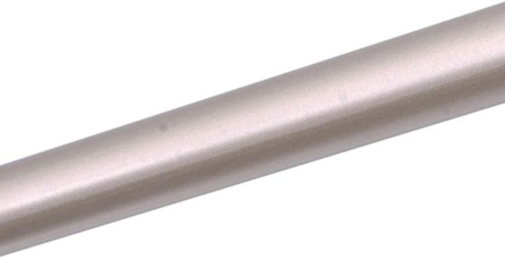 Asta Per Tende Doppia A Due Binari 16 Mm – Cromo Opaco, Kit Completo Con Fissaggi, Lunghezza 140 Cm
