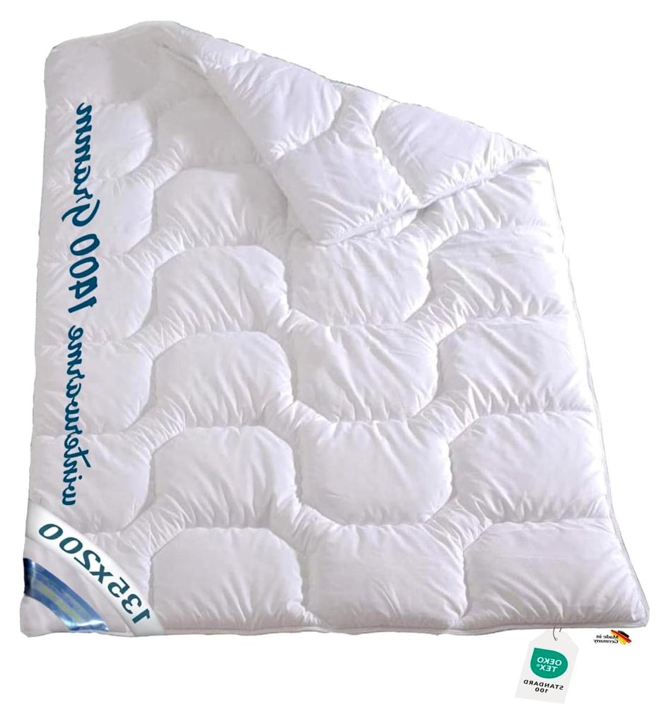 Extra warme Winterbettdecke I Duo-Steppbett I Winterbett | 100% Klimahohlfaser | Baumwollbezug I 135x200 cm I 95° waschbar | allergikergeeignet | ...