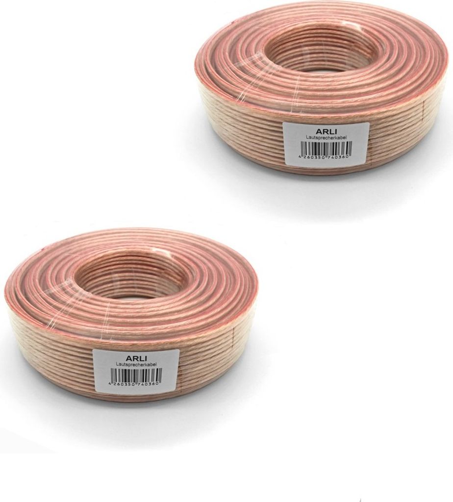 ARLI 200m ( 2 x 100m ) Lautsprecherkabel transparent – 2x4 Produktbild 