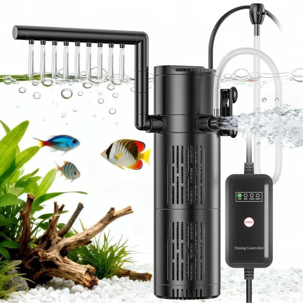 Aquarium-Innenfilter mit UVC-Klärer 8 W, 5-in-1 Filter, Produktbild 