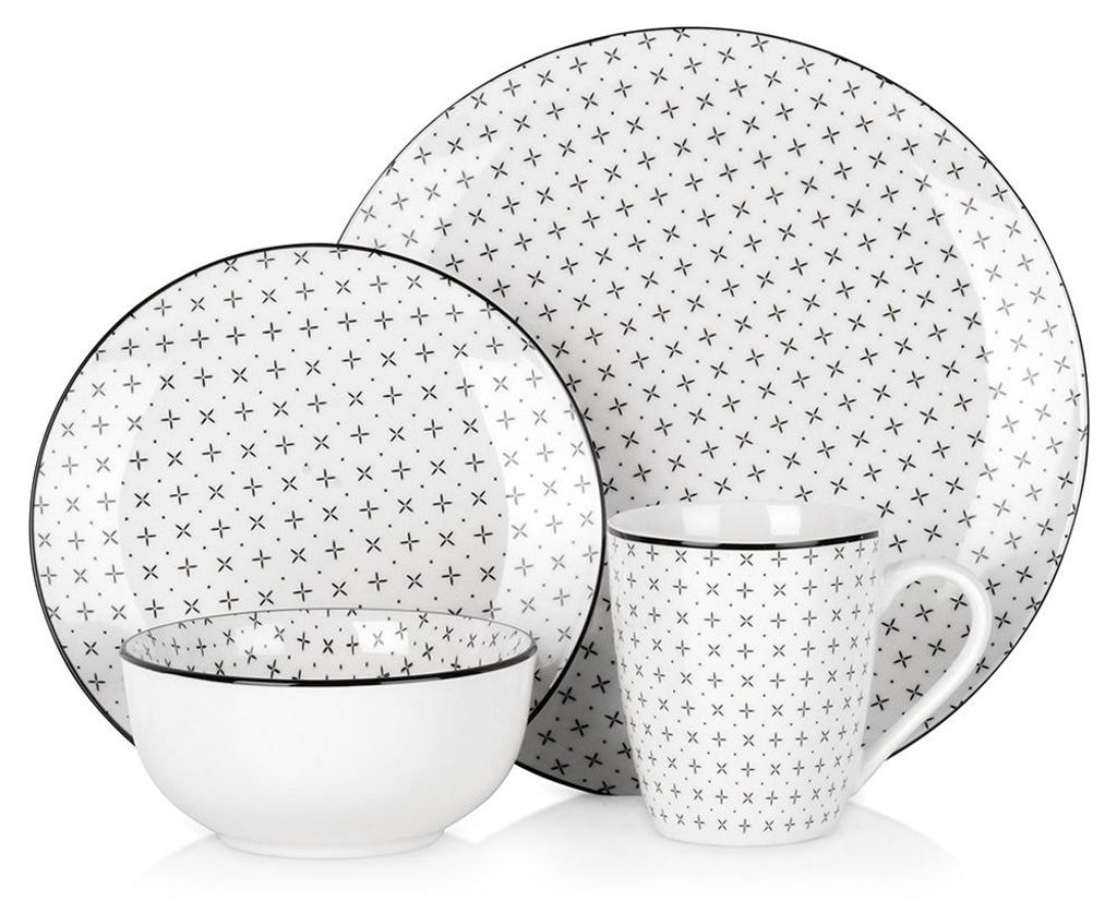 Jídelní servis - 16-dílný - Porcelán - Moderní jídelní Obrázek produktu 