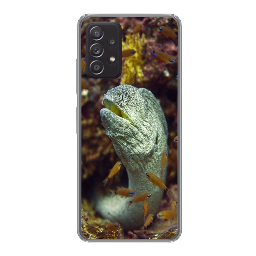 MuchoWow Handyhülle Schutzhülle Hülle für Samsung galaxy a73 Fische - Korallen - Ozean Silikon Softcase Handy Hülle - Handyhülle